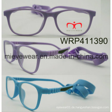 Neue Art- und Weisegummi-Ende-Gummi-Tempel scherzt Eyewear Eyewearframe optischer Rahmen (WRP411390)